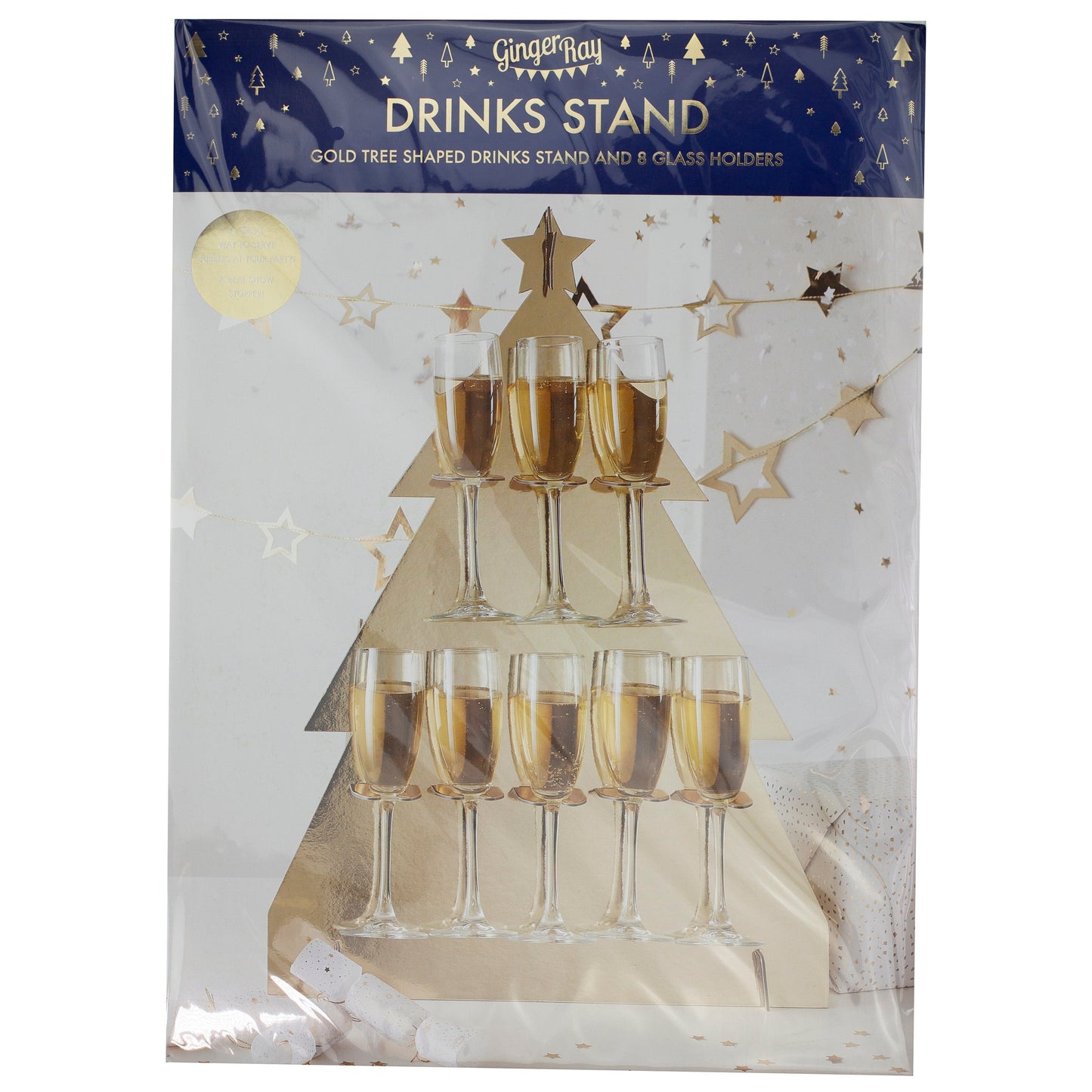 Christmas Tree Shaped Drinks Holder- 5 Inner Pack
