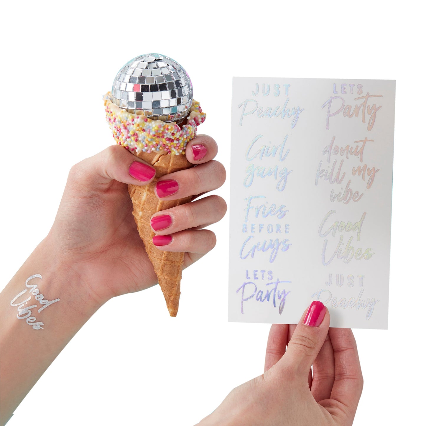 Iridescent Temporary Tattoos- 10 Inner Pack