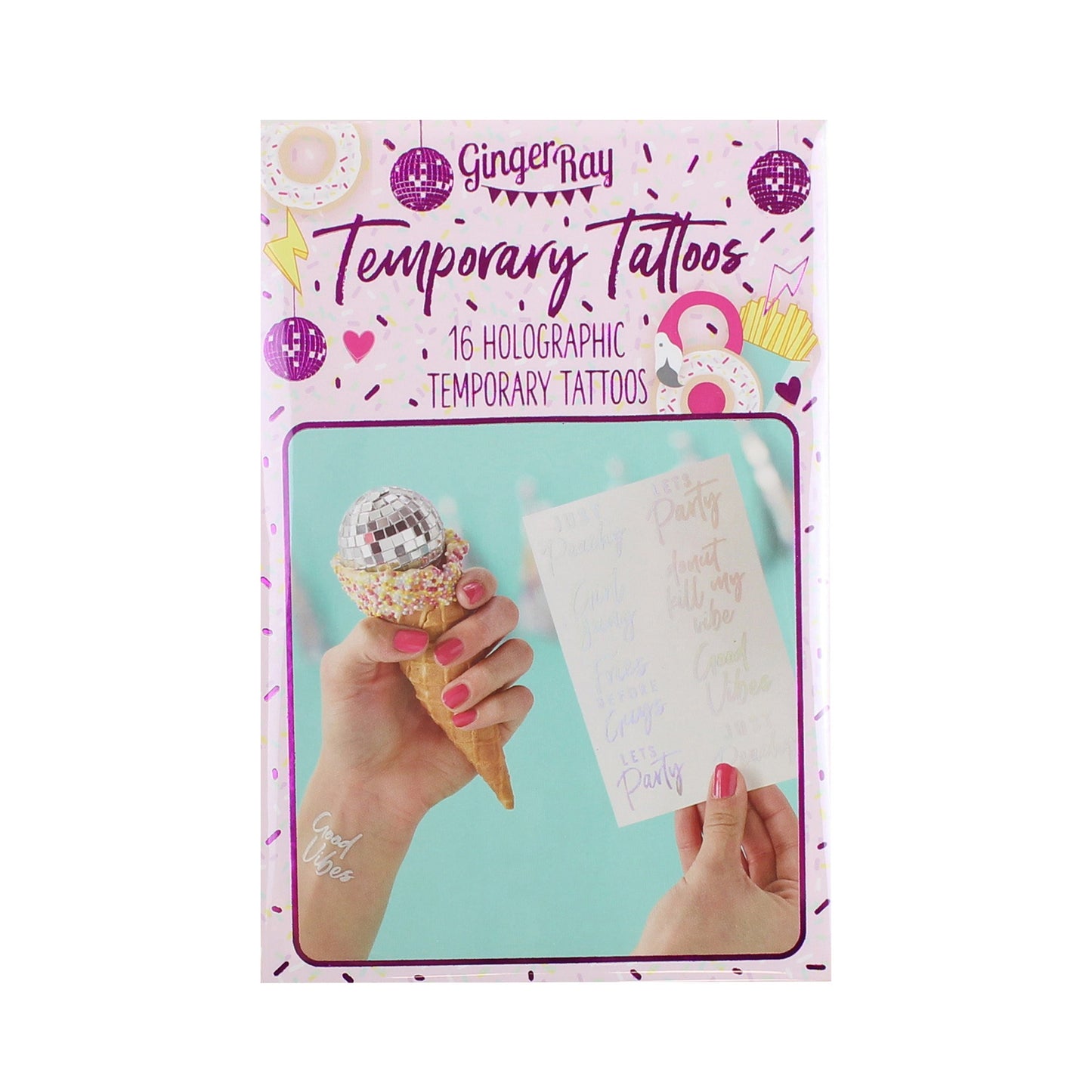 Iridescent Temporary Tattoos- 10 Inner Pack