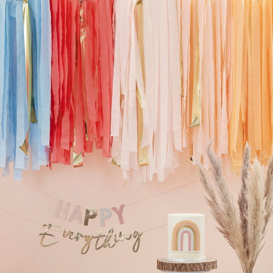 Pastel Hanging Streamer Party Backdrop- 5 Inner Pack