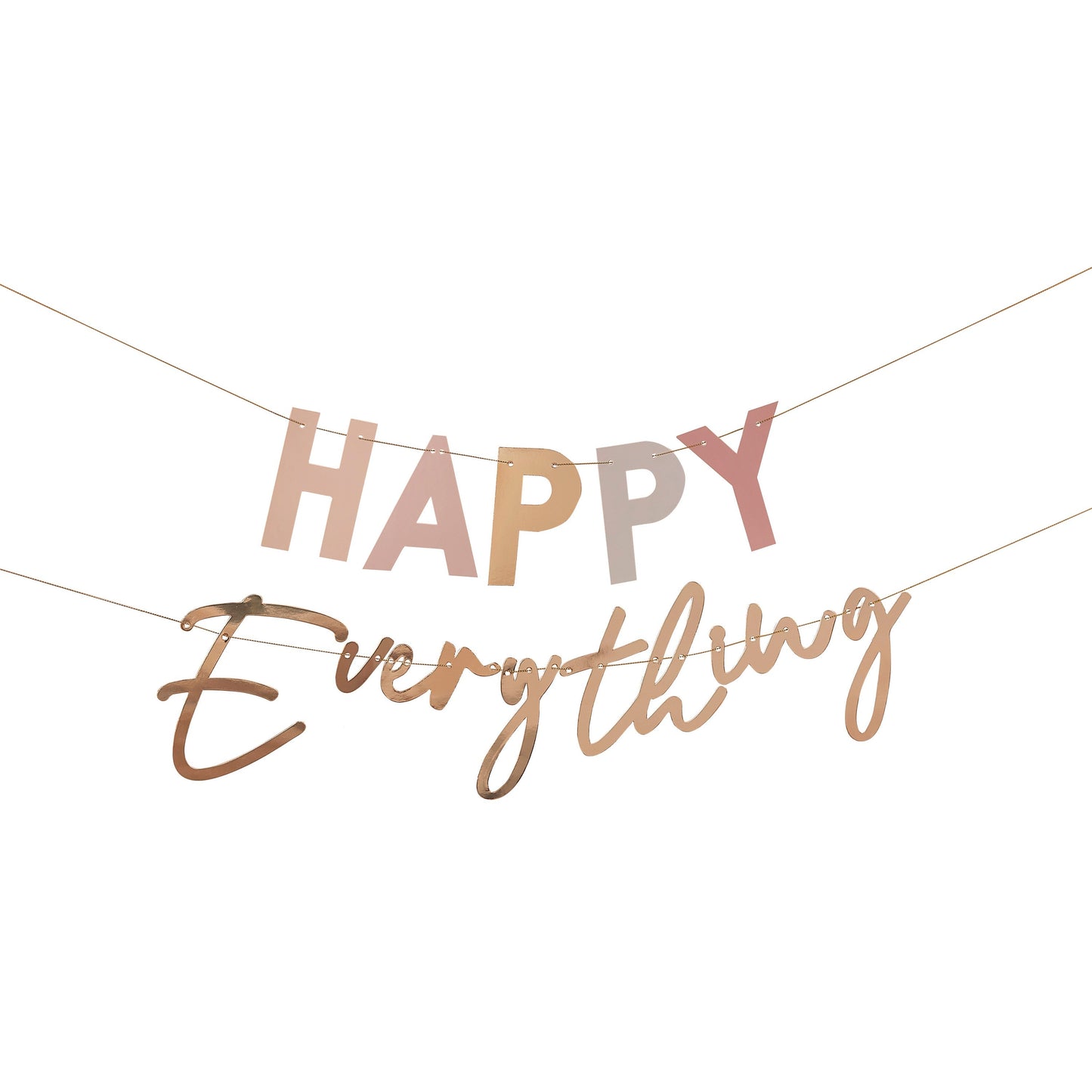 Pastel and Gold Happy Everything Party Bunting- 5 Inner Pack
