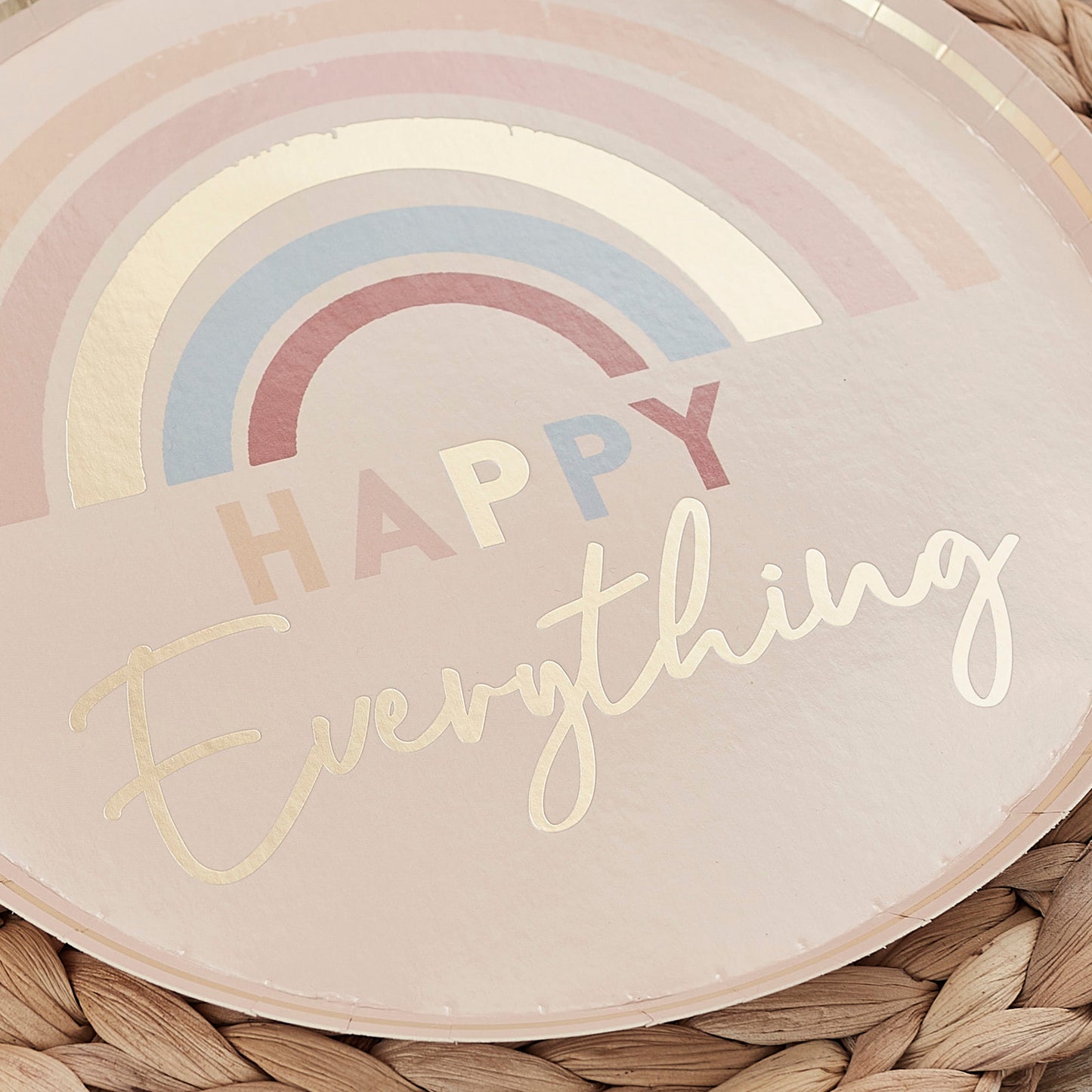 Happy Everything Natural Rainbow Plates- 5 Inner Pack