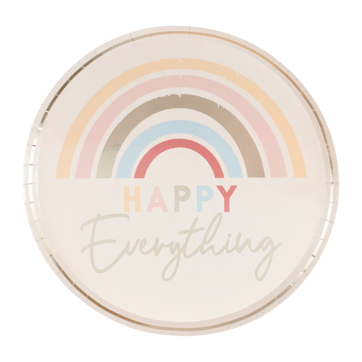 Happy Everything Natural Rainbow Plates- 5 Inner Pack