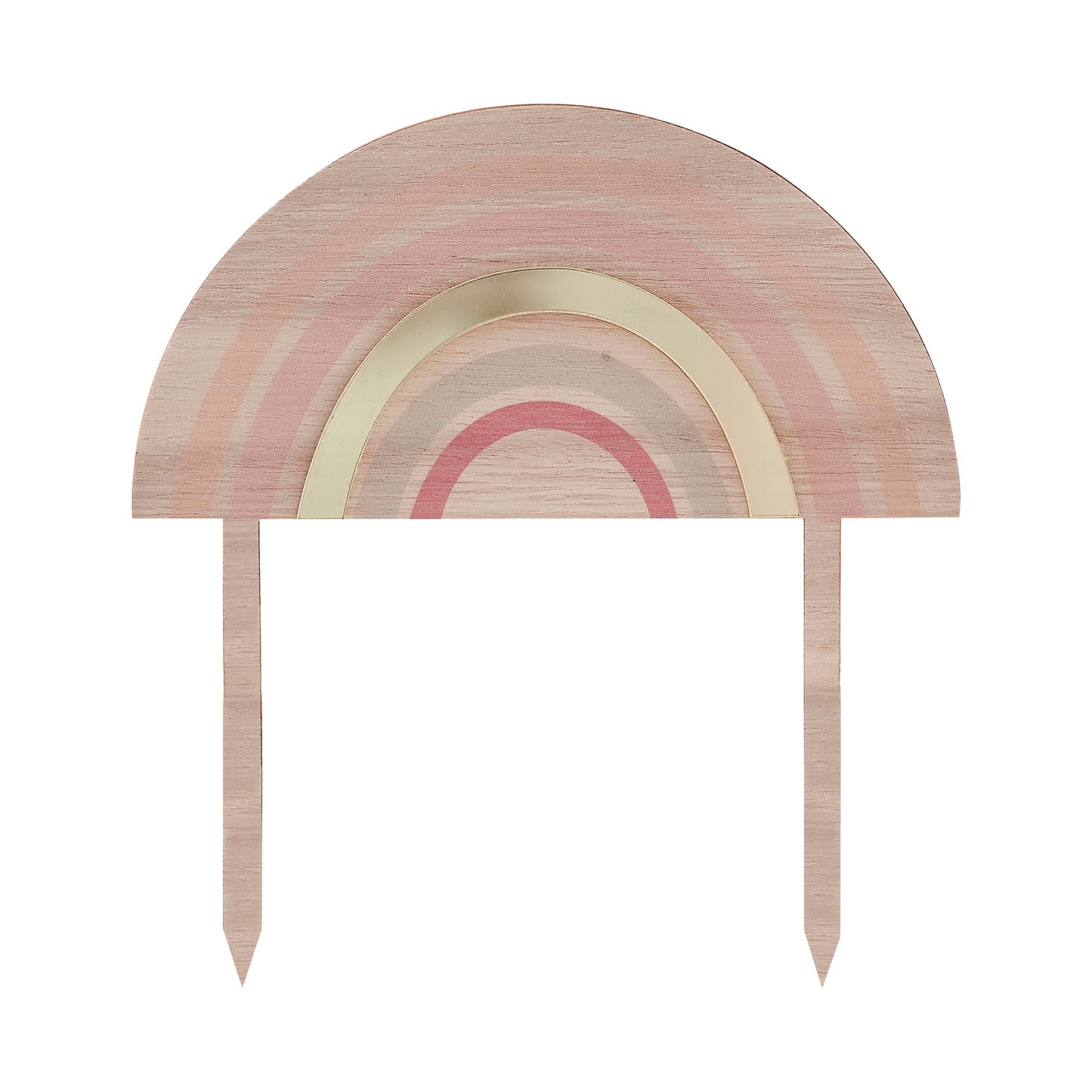 Wooden And Acrylic Rainbow Cake Topper- 5 Inner Pack