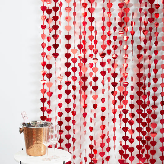 Heart Shaped Valentines Day Party Backdrop- 5 Inner Pack