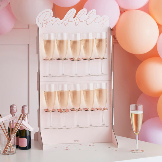Rose Gold Foiled & Blush Bubbly Wall- 5 Inner Pack
