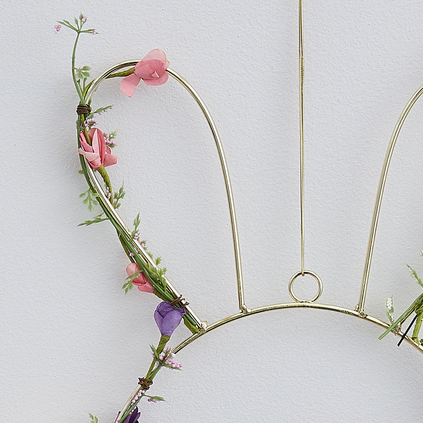 Contemporary Easter Bunny Wreath with Foliage- 5 Inner Pack