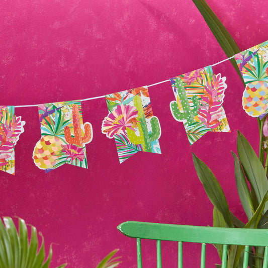 Iridescent Foiled Paper Bunting - Hot Summer- 5 Inner Pack