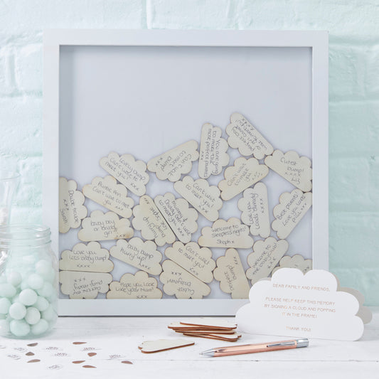 Cloud Drop Top Frame Guest Book Alternative- 5 Inner Pack