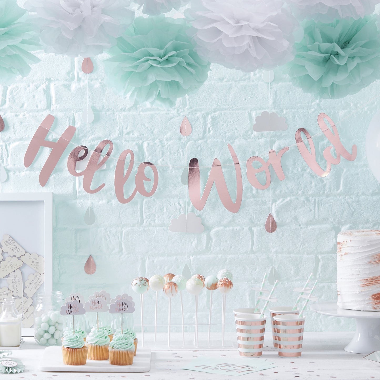 Cloud Drop Top Frame Guest Book Alternative- 5 Inner Pack