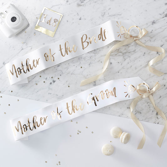 Mother of the Bride and Groom sash- I Do Crew- 5 Inner Pack