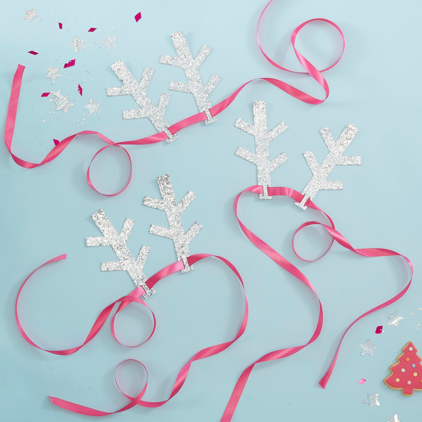 Glitter Antlers Headbands - Jolly Good Vibes- 10 Inner Pack
