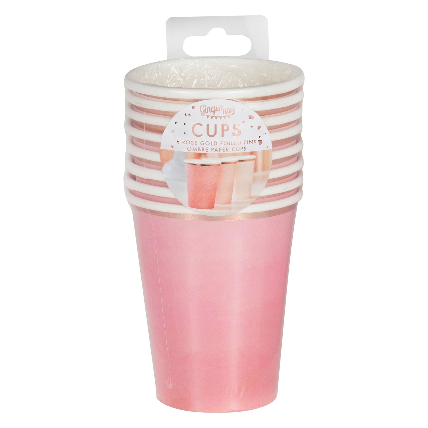 Ombre Pink Paper Cups- 5 Inner Pack