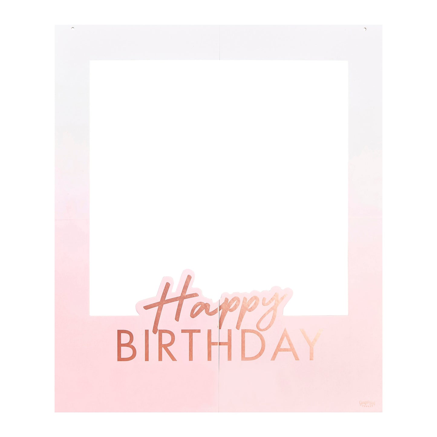 Rose Gold Foiled Personalised Happy Birthday Selfie Photo Booth Frame- 5 Inner Pack