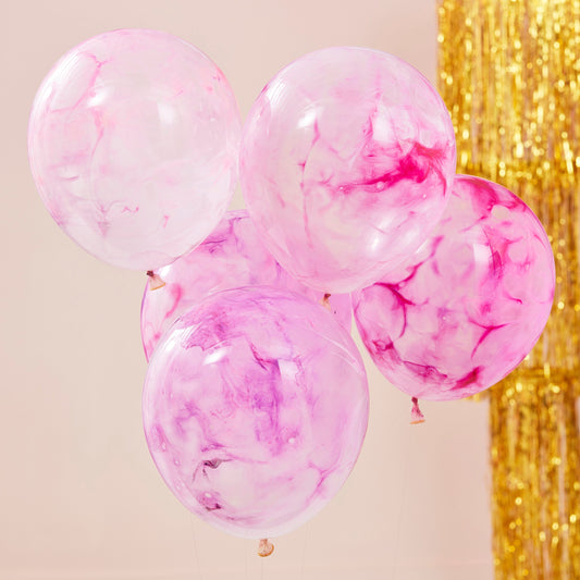 Pink Paint Balloons- 5 Inner Pack