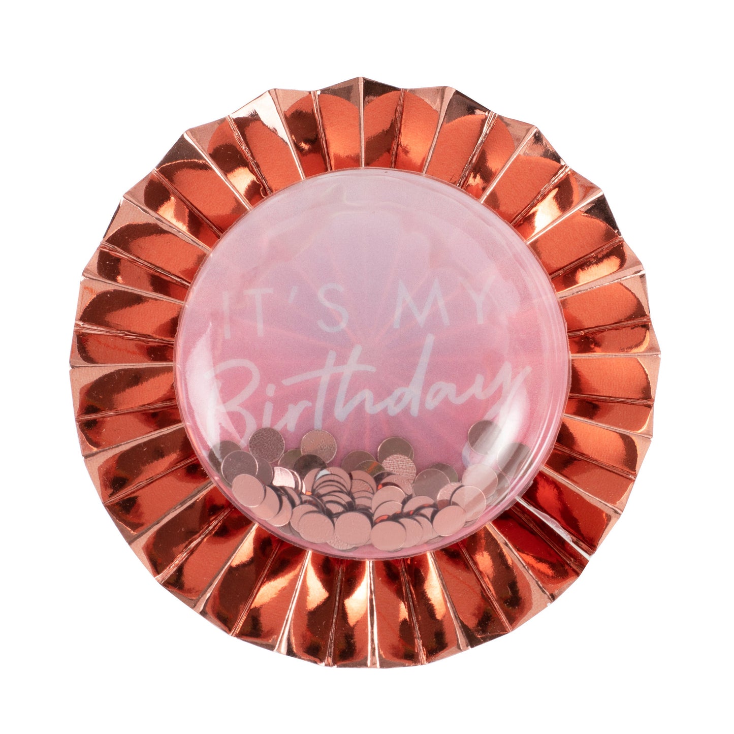 It's My Birthday Rose Gold Bubble Badge- 5 Inner Pack