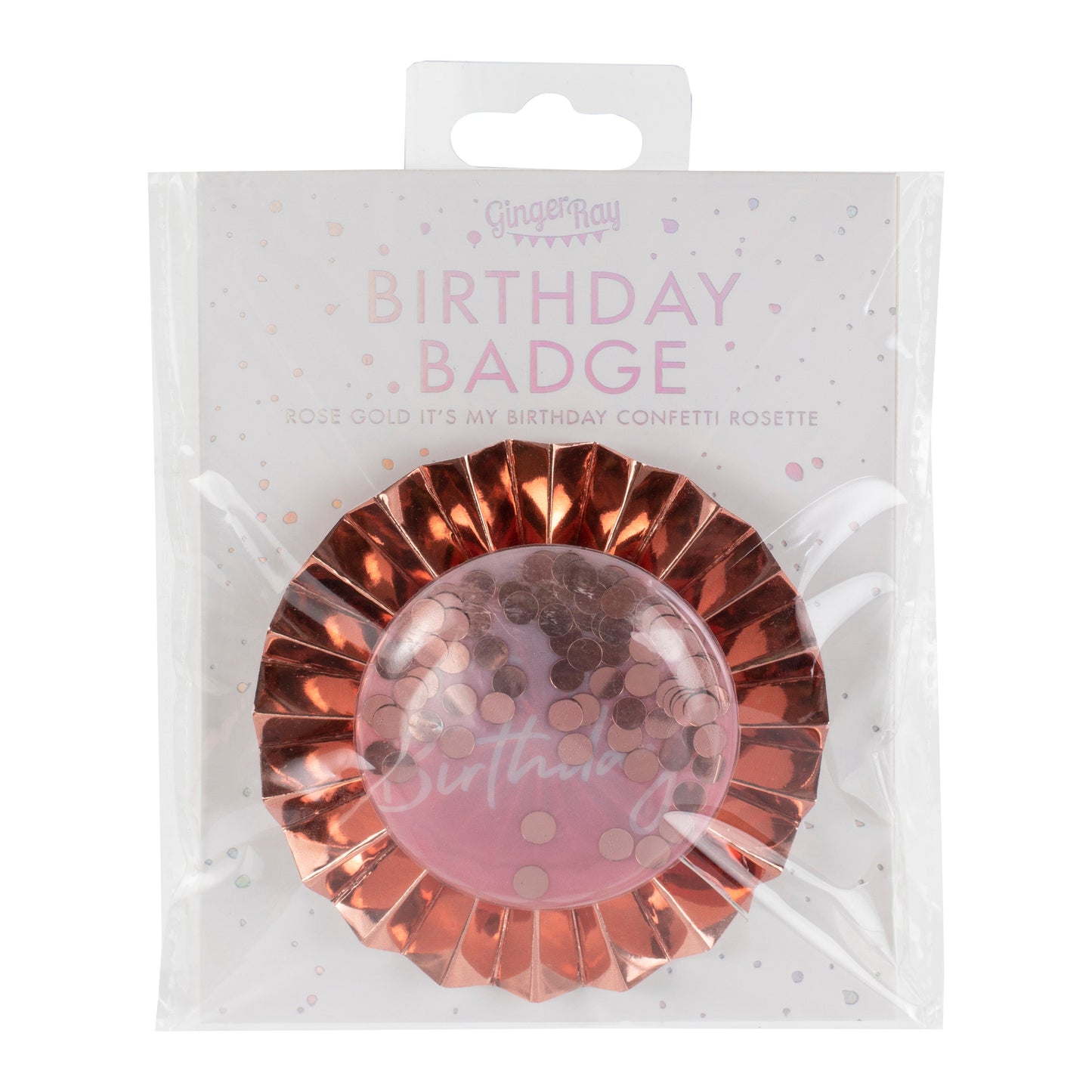 It's My Birthday Rose Gold Bubble Badge- 5 Inner Pack