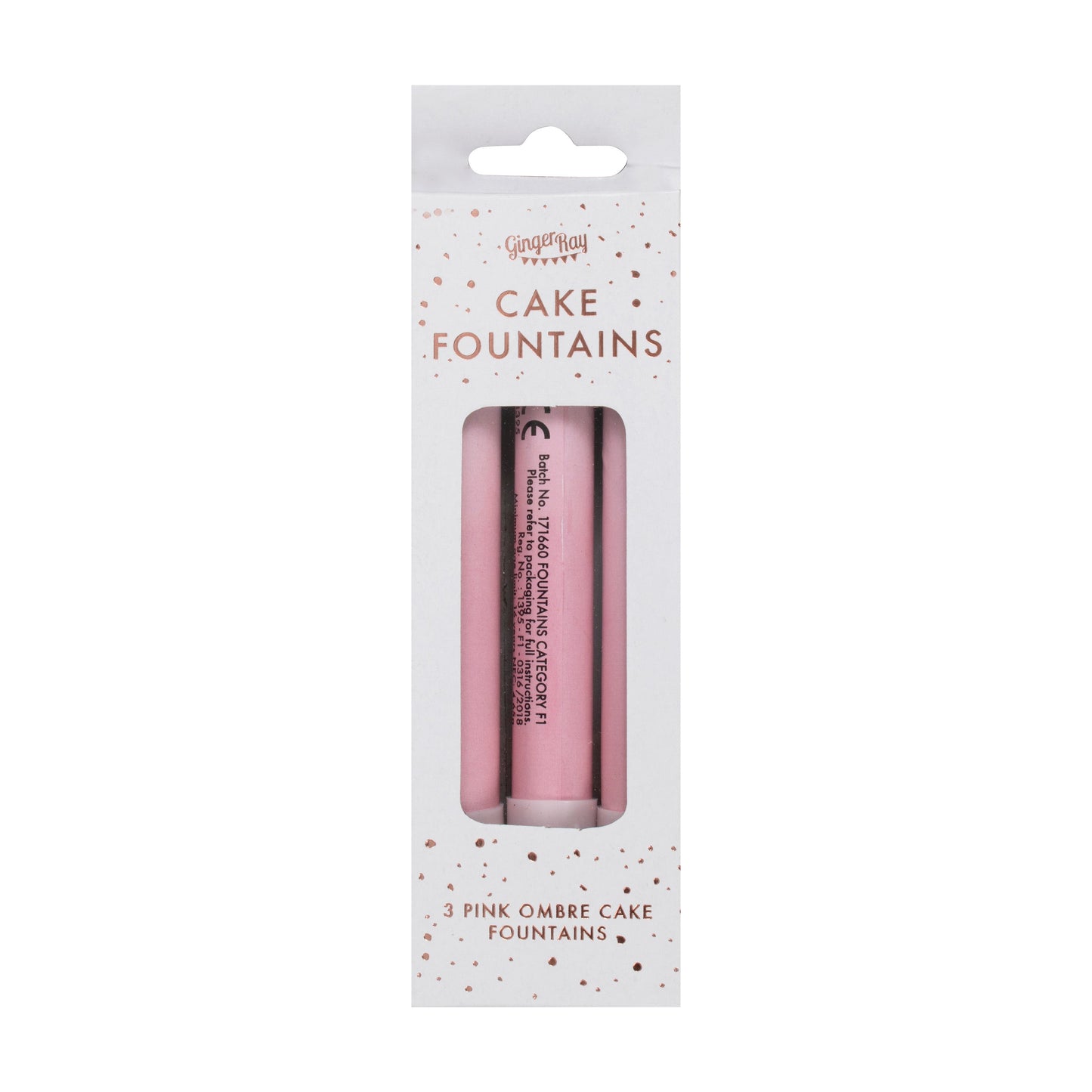 Cake Fountain Candles Pink Ombre- 10 Inner Pack