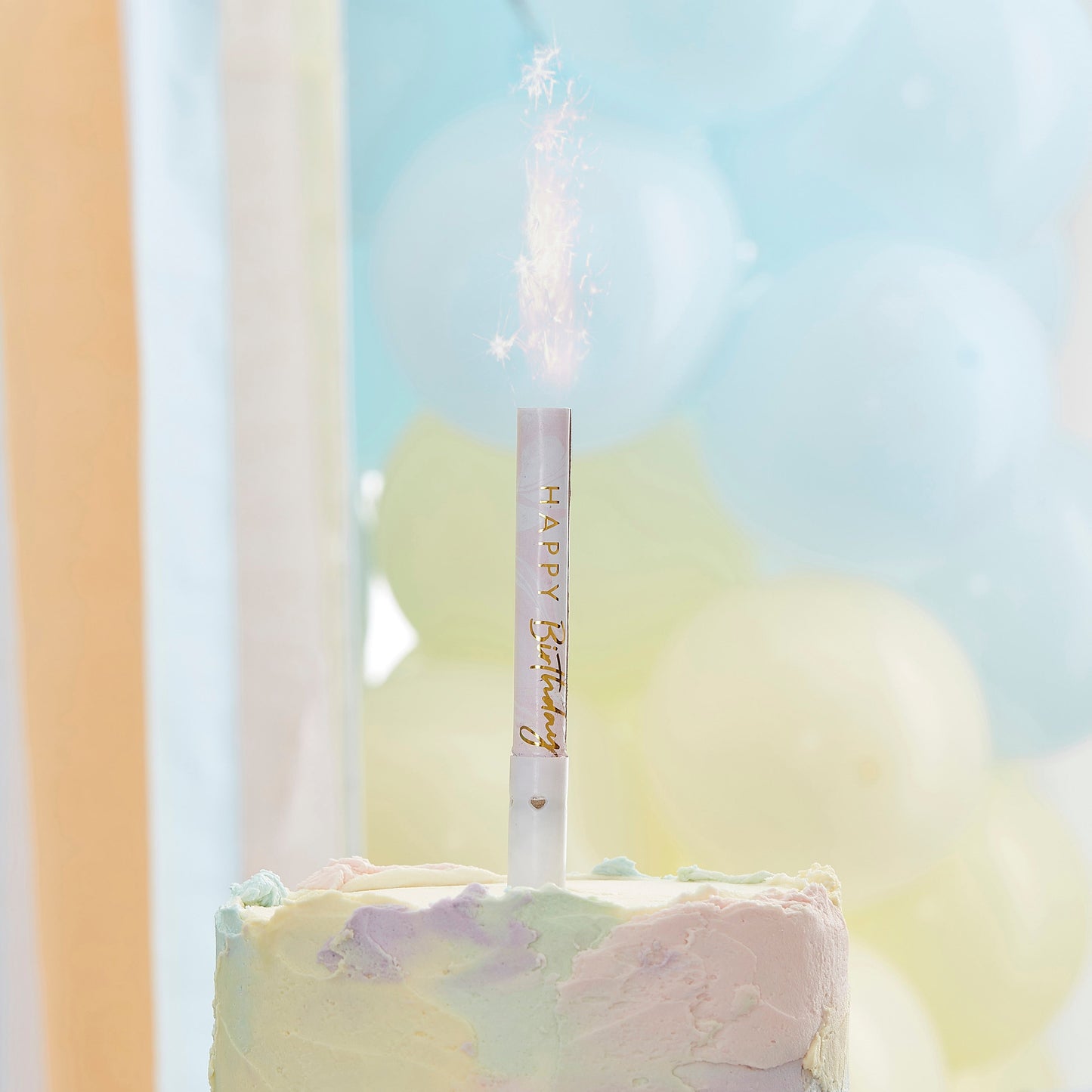 Musical Happy Birthday Sparkler Candle Fountain- 5 Inner Pack