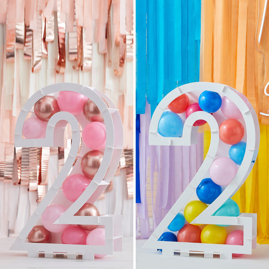 Balloon Mosaic Number Stand 2- 4 Inner Pack