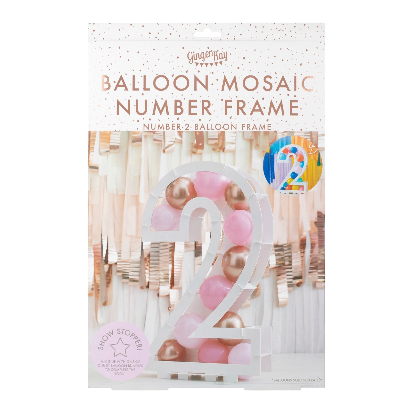 Balloon Mosaic Number Stand 2- 4 Inner Pack