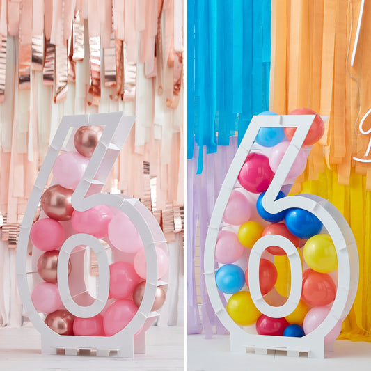 Balloon Mosaic Number Stand 6- 4 Inner Pack