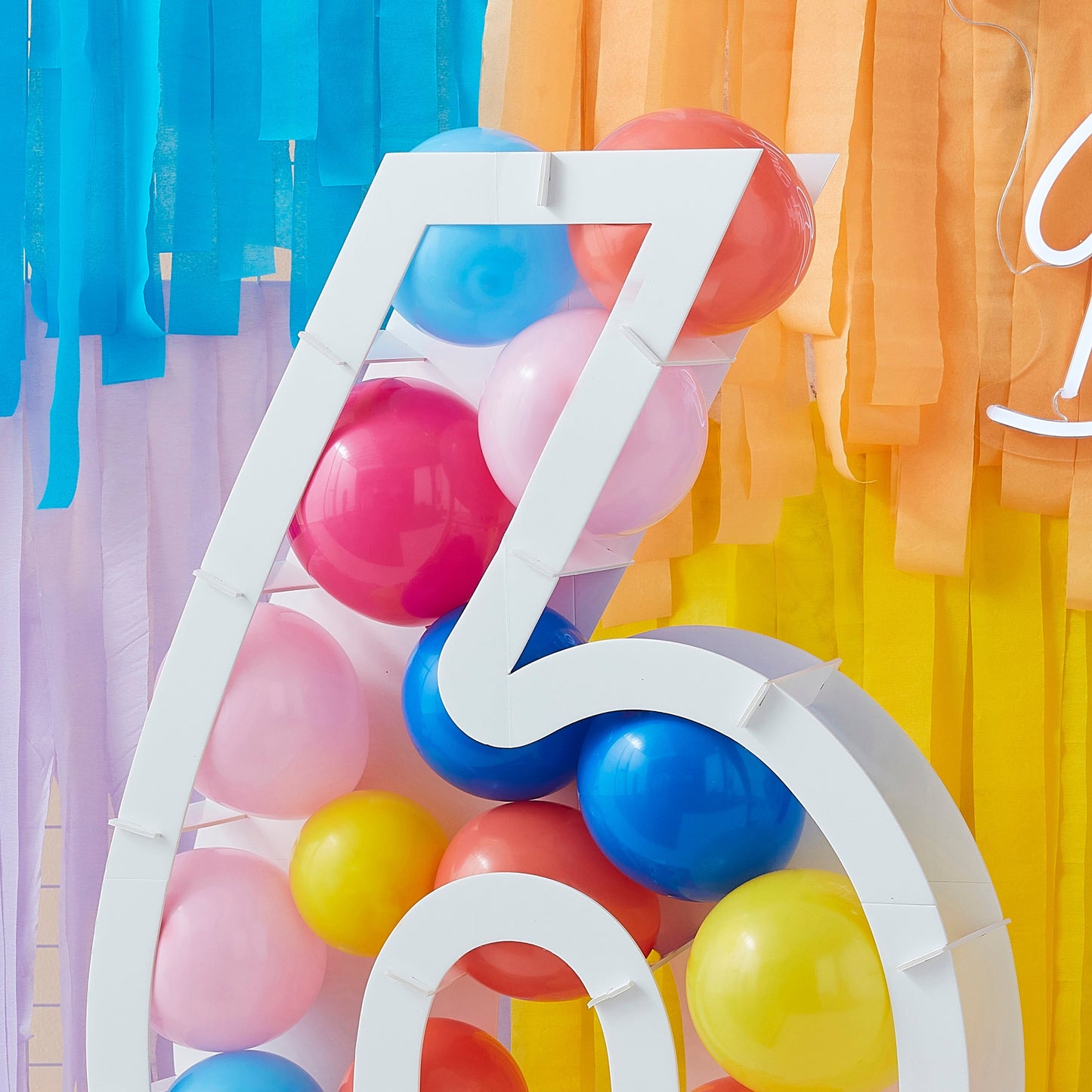 Balloon Mosaic Number Stand 6- 4 Inner Pack