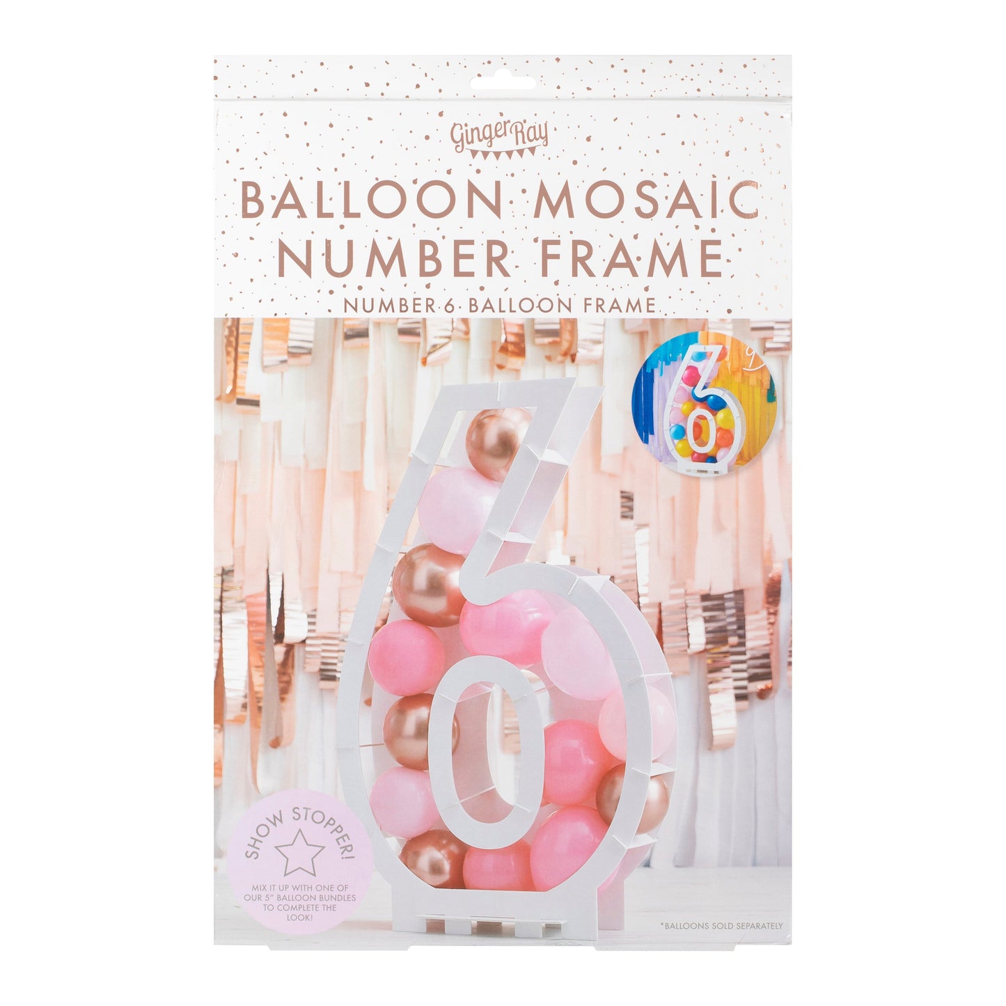 Balloon Mosaic Number Stand 6- 4 Inner Pack
