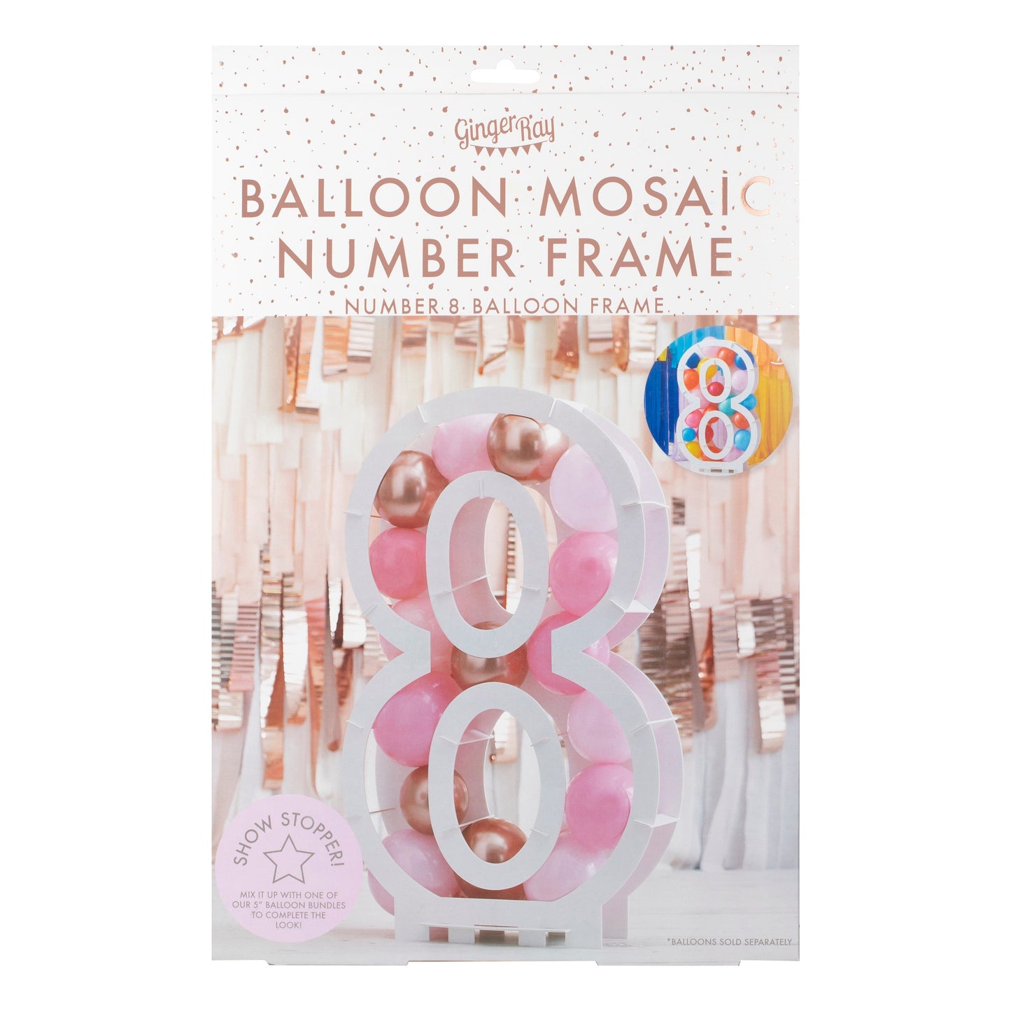 Balloon Mosaic Number Stand 8- 4 Inner Pack