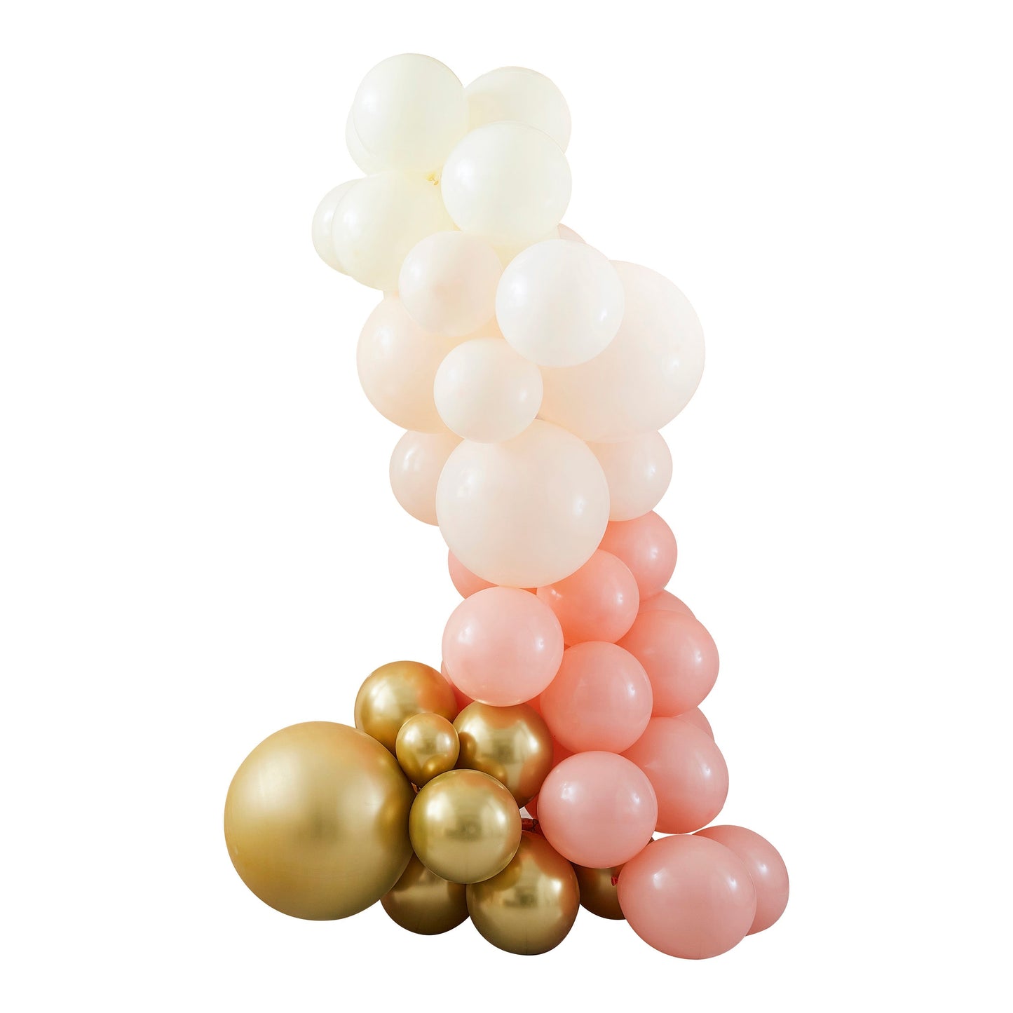 Peach and Gold Balloon Arch Kit- 5 Inner Pack