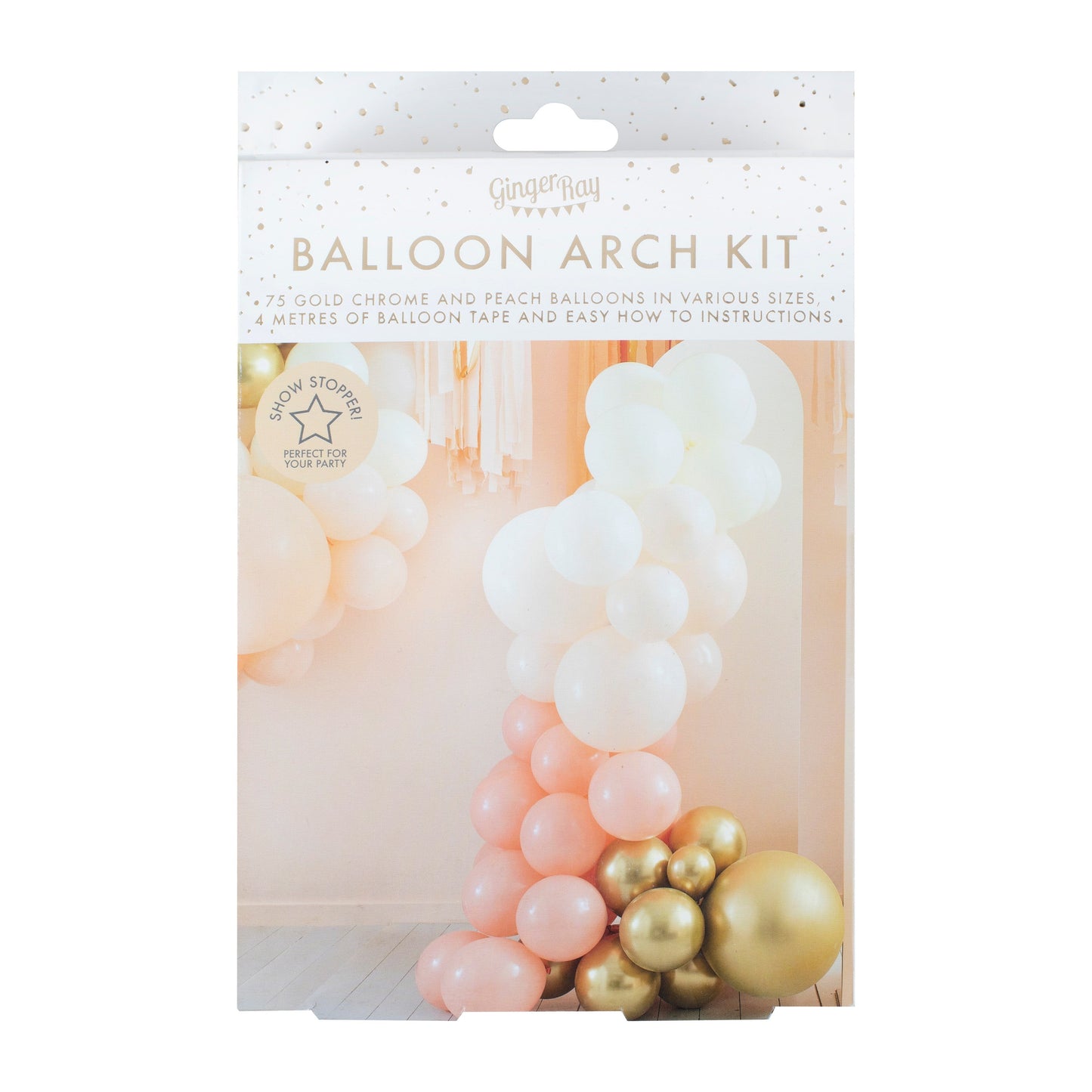 Peach and Gold Balloon Arch Kit- 5 Inner Pack