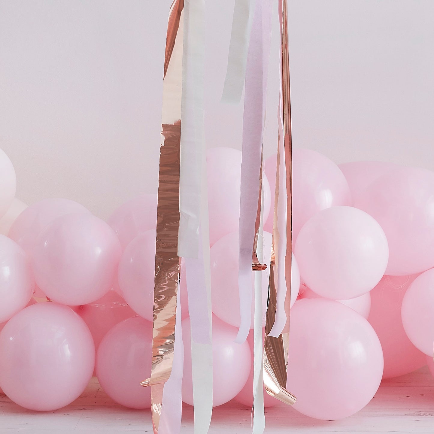 Rose Gold and Pink Streamer Balloon Tails- 5 Inner Pack