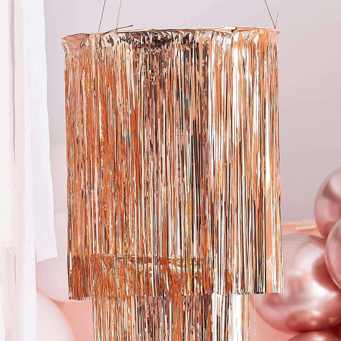 Rose Gold Fringe Chandelier- 5 Inner Pack