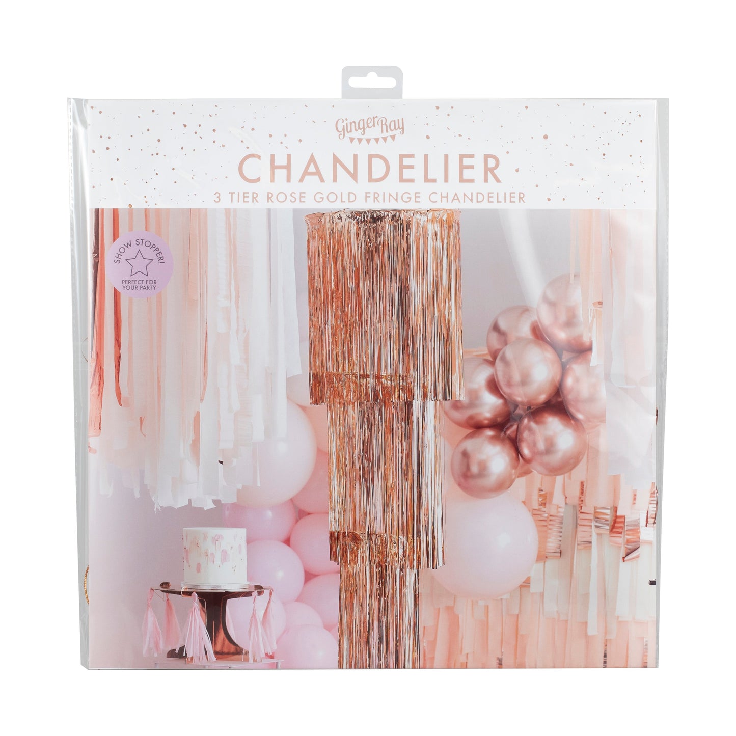 Rose Gold Fringe Chandelier- 5 Inner Pack