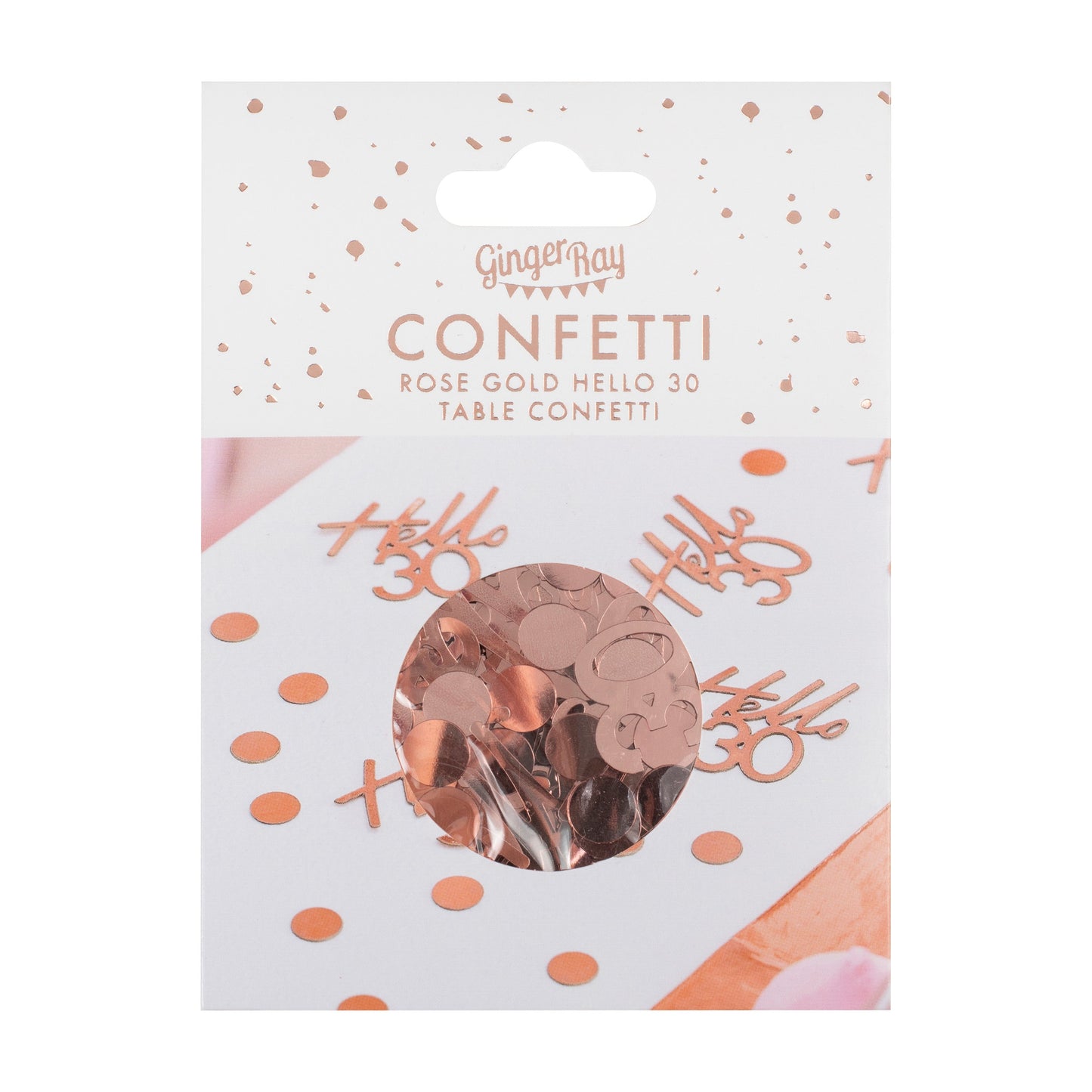 30th Rose Gold Birthday Confetti- 5 Inner Pack