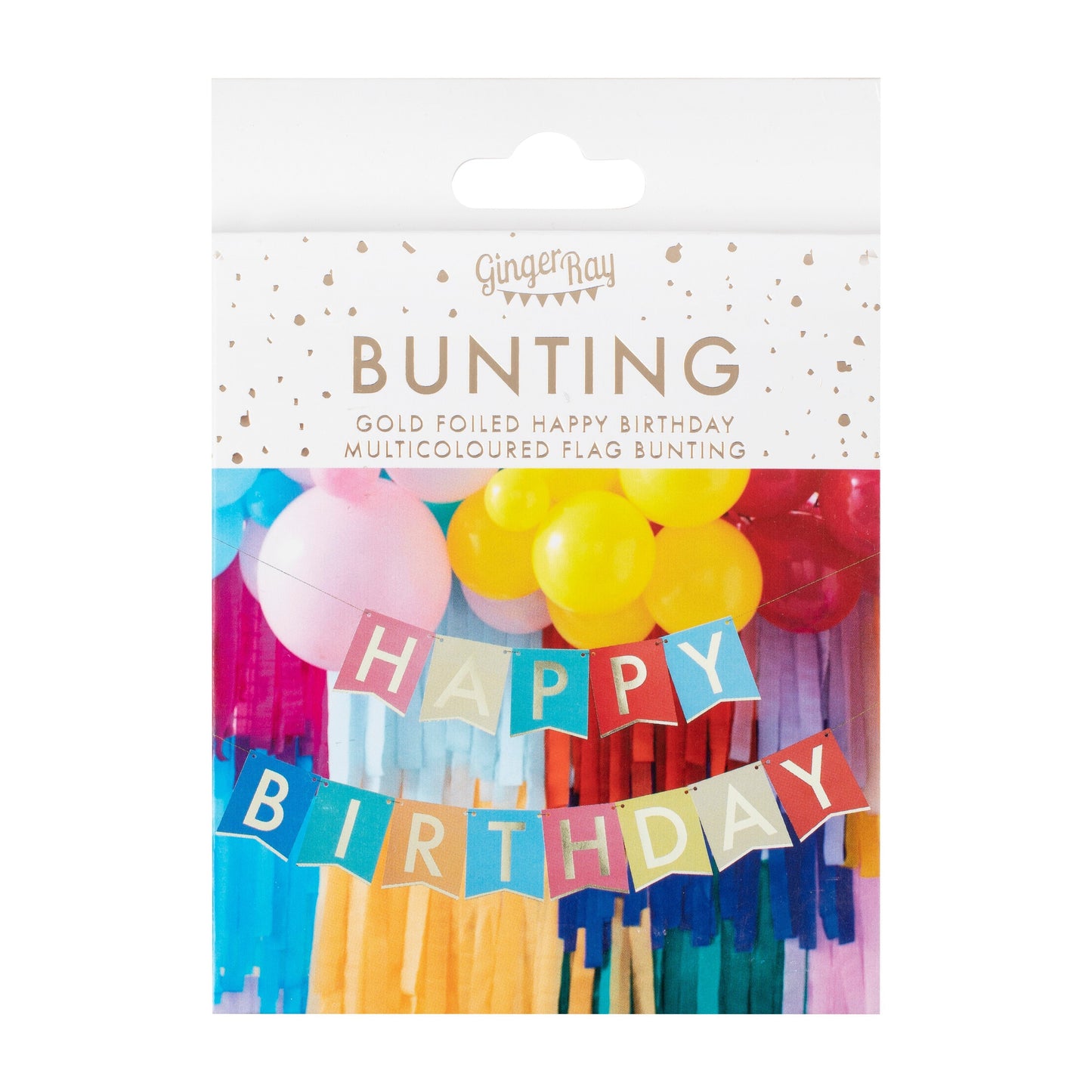 Multi-Coloured Happy Birthday Banner Bunting- 5 Inner Pack
