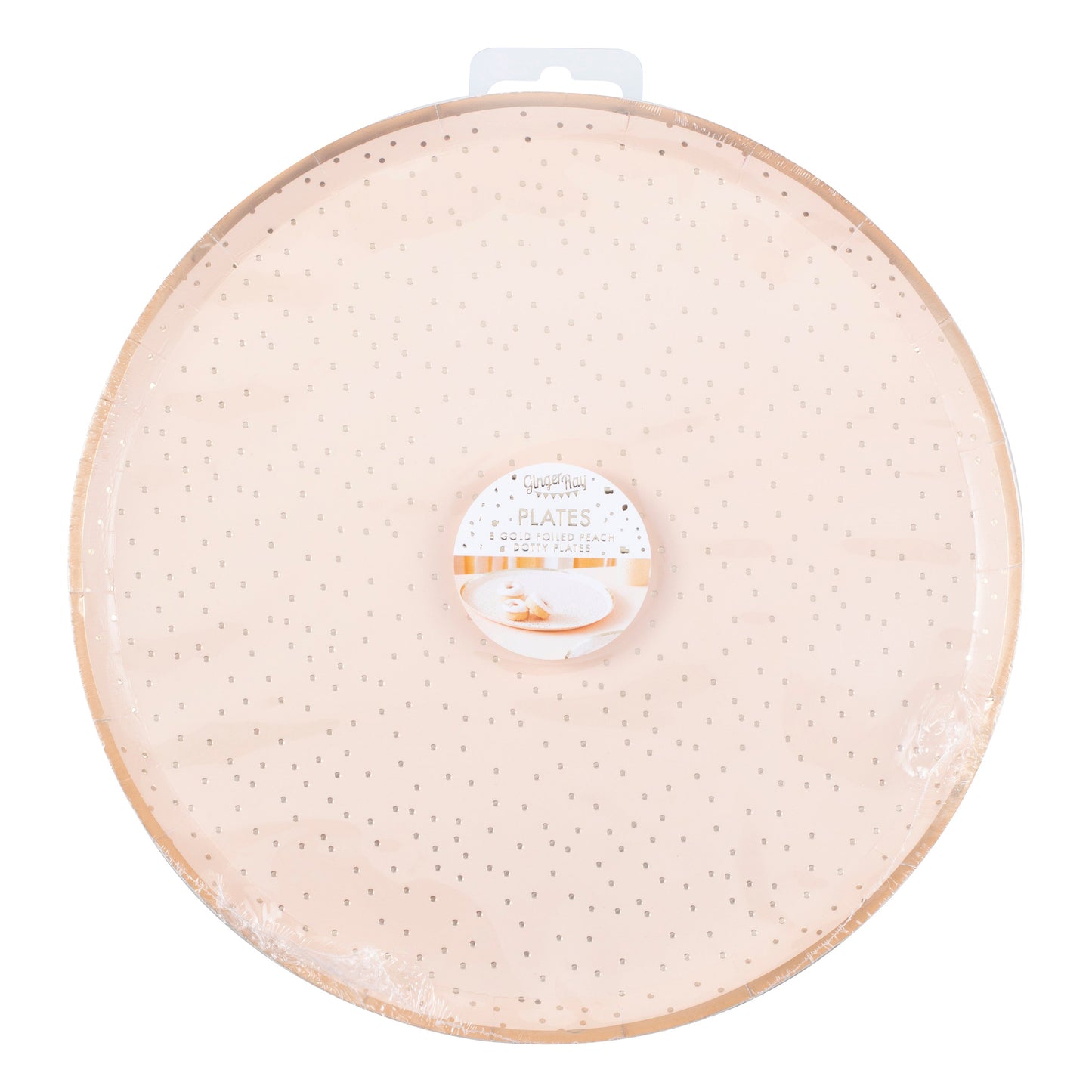 Peach and Gold Party Plates- 5 Inner Pack