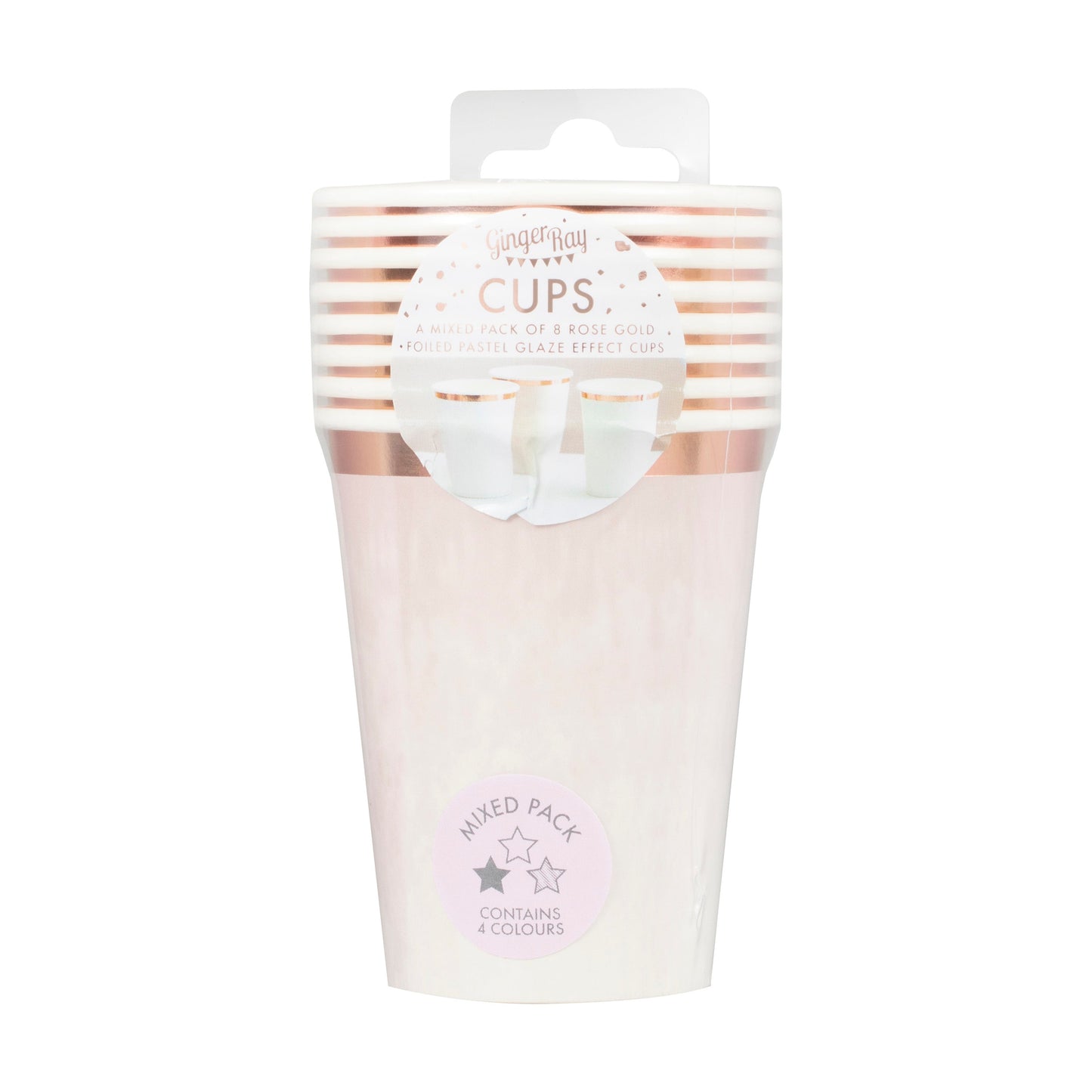 Pastel Watercolour Party Cups- 5 Inner Pack