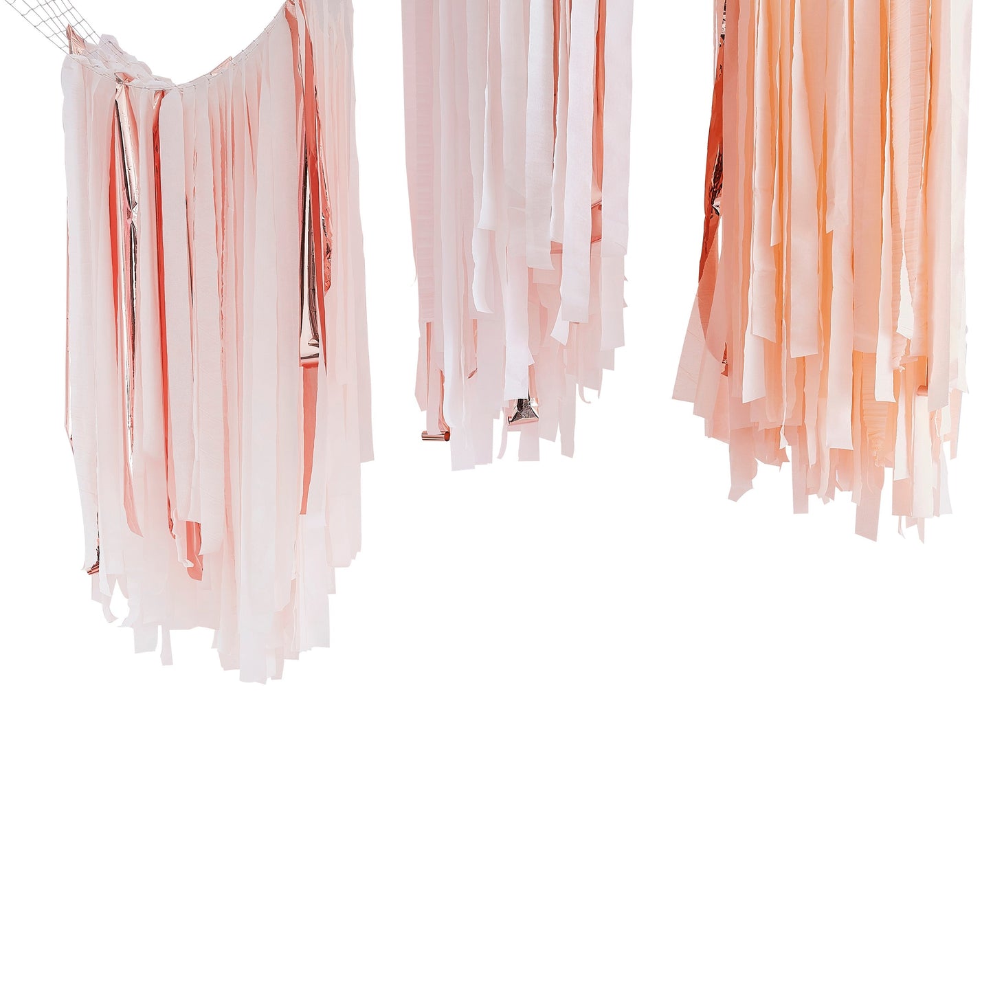 Blush and Rose Gold Streamer Ceiling Decoration- 5 Inner Pack