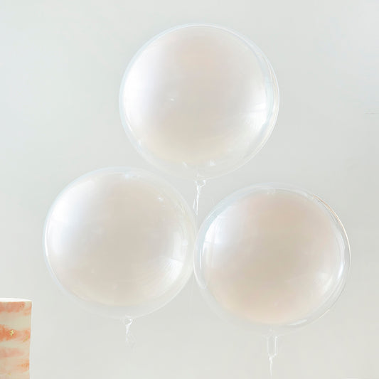 Peach Sprayed Orb Party Balloons- 5 Inner Pack