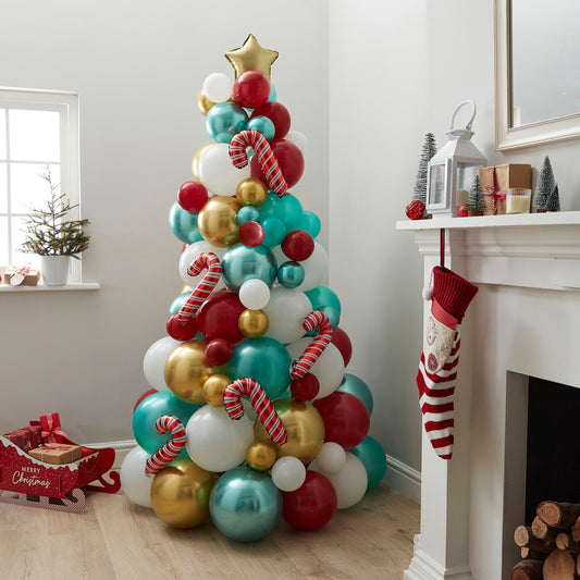 Novelty Candy Cane Balloon Christmas Tree- 5 Inner Pack