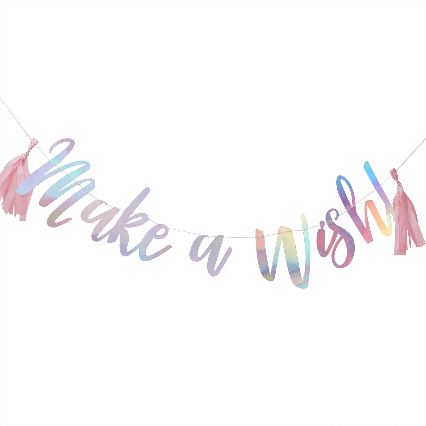 Iridescent Foiled Make a Wish Bunting - Make A Wish- 10 Inner Pack