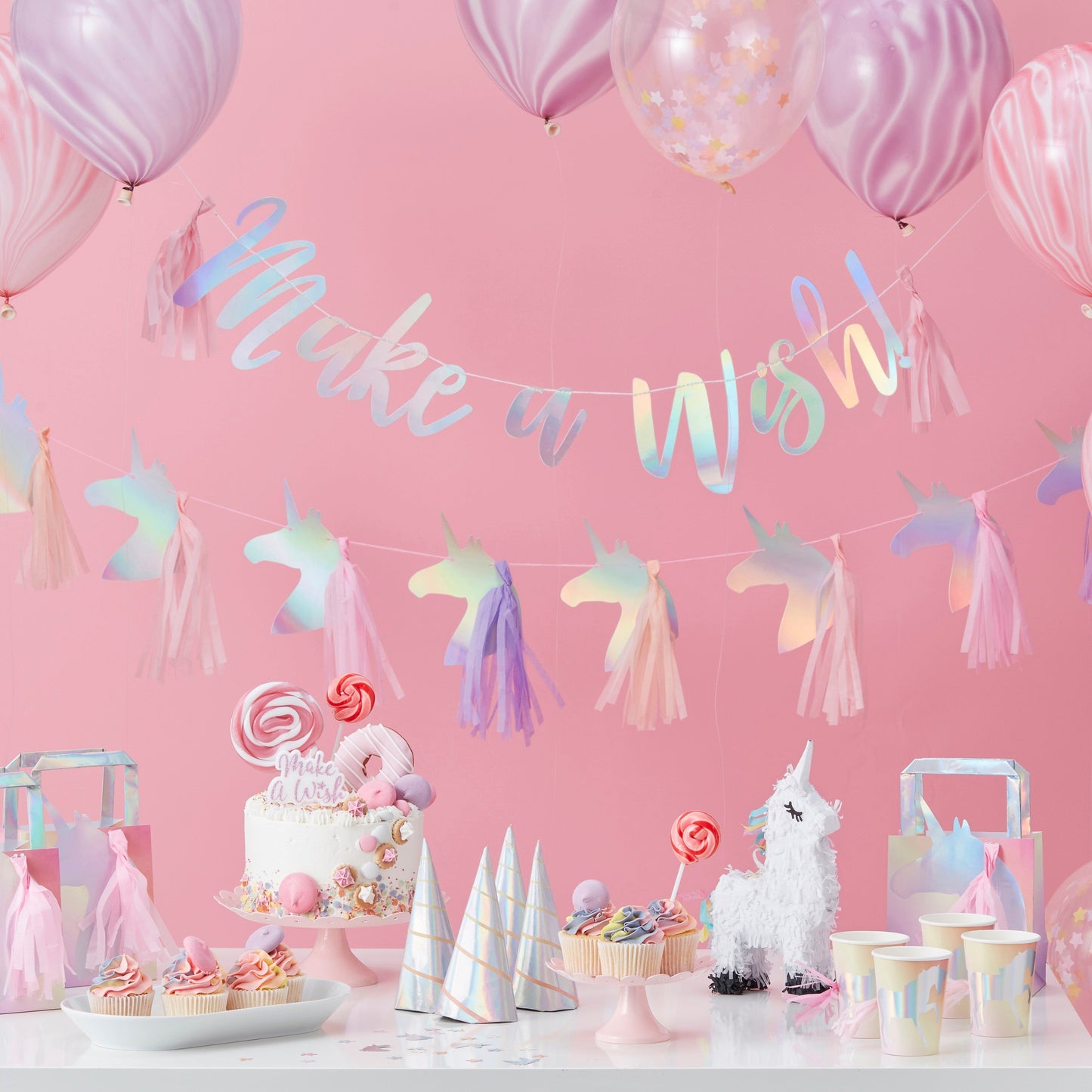 Mini Unicorn Pinata - Make A Wish- 5 Inner Pack