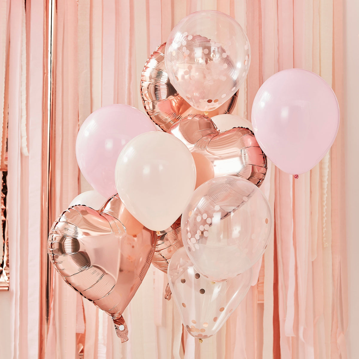 Blush And Rose Gold Balloons Bundle- 5 Inner Pack