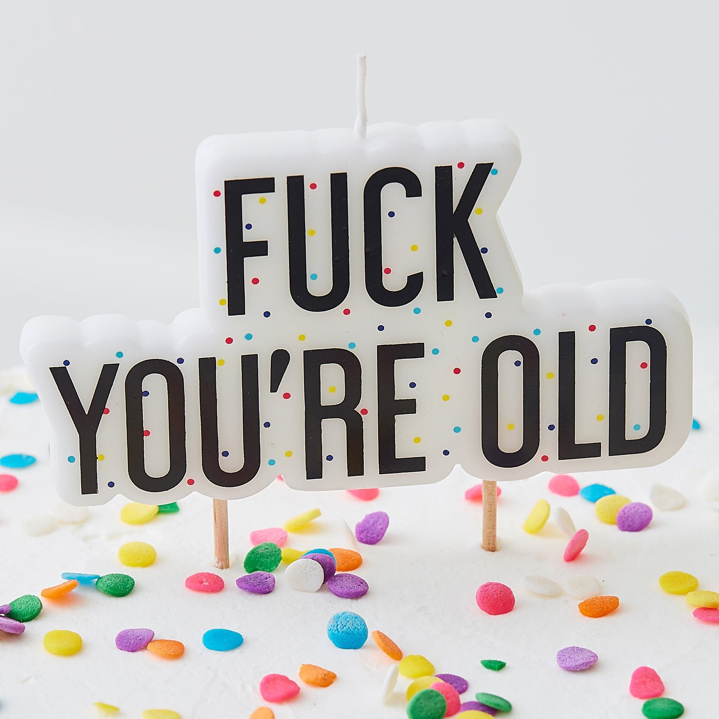 Fuck You're Old Birthday Cake Candle - Naughty Party- 10 Inner Pack