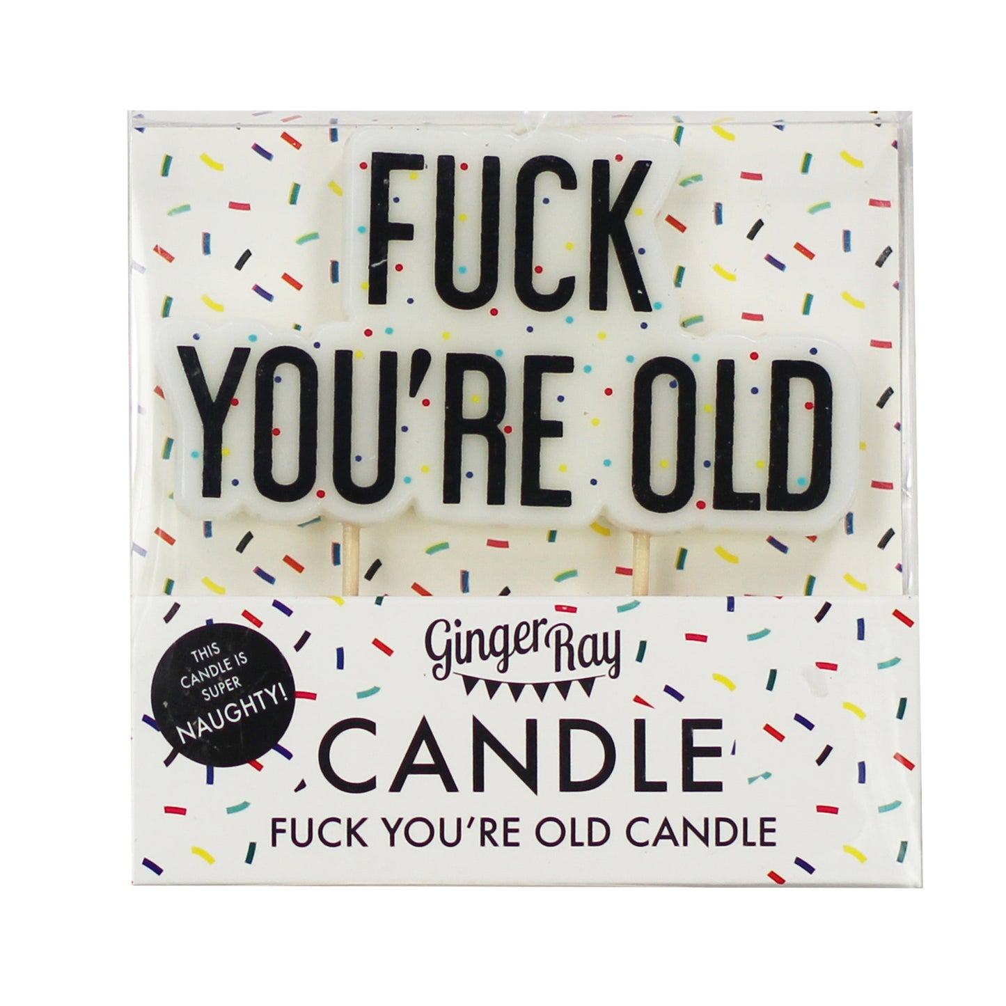 Fuck You're Old Birthday Cake Candle - Naughty Party- 10 Inner Pack
