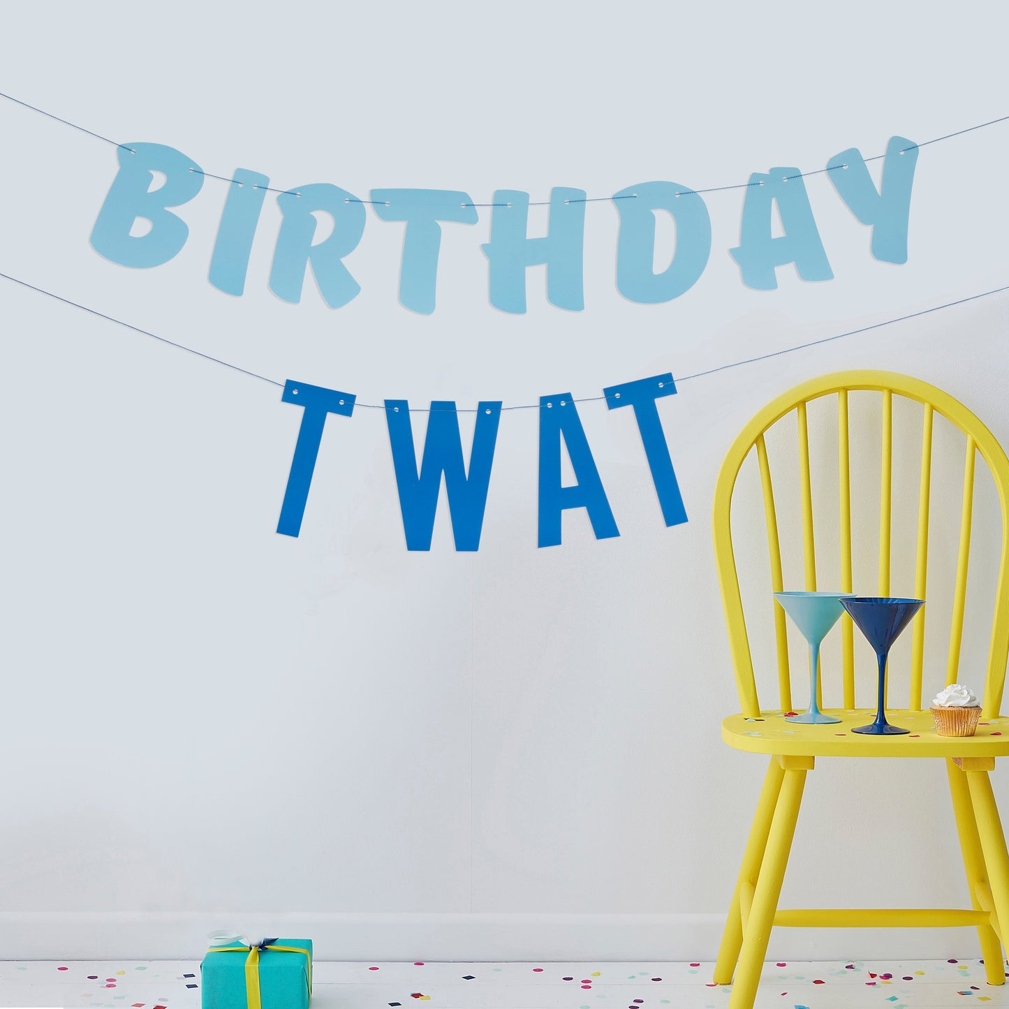 Birthday Twat Birthday Bunting Banner Decoration- 5 Inner Pack
