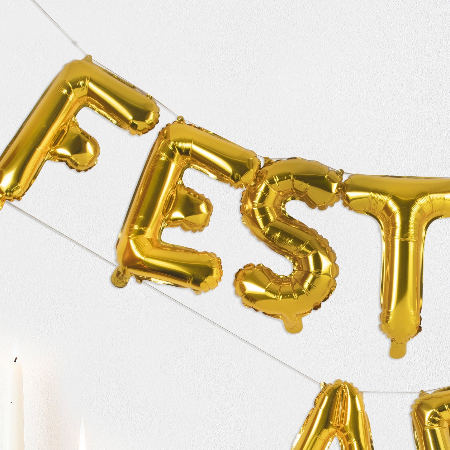 Gold Foiled 'Festive AF' Balloon Bunting- 5 Inner Pack