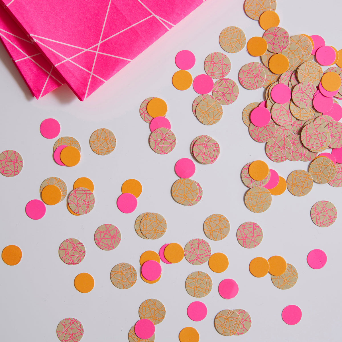 Neon Geometric Table Confetti - Neon Birthday- 20 Inner Pack