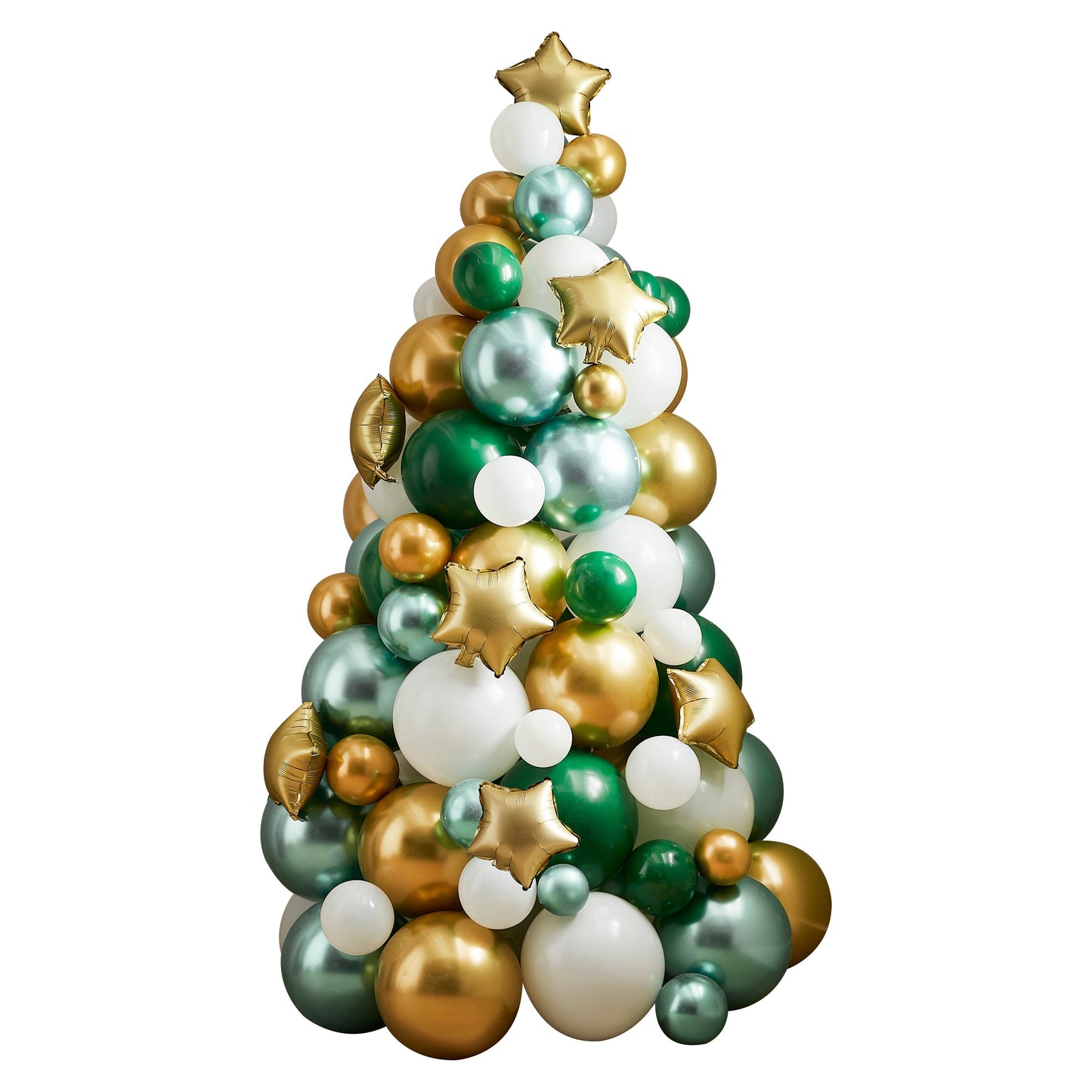 Green, Gold And White Balloon Christmas Tree- 5 Inner Pack